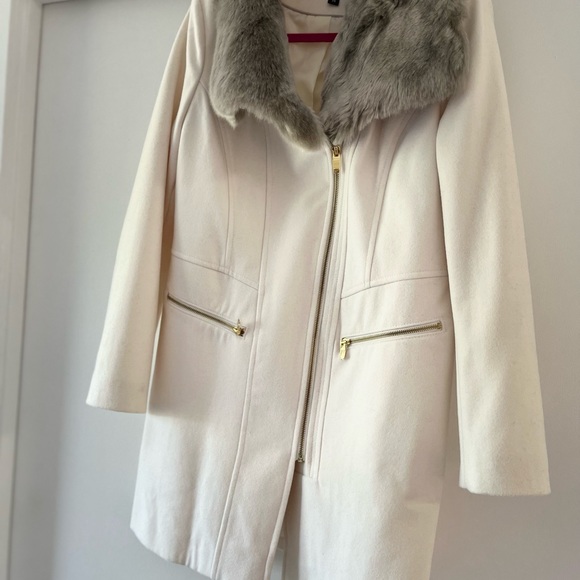 Vía spiga coat with fur collar - Picture 3 of 6
